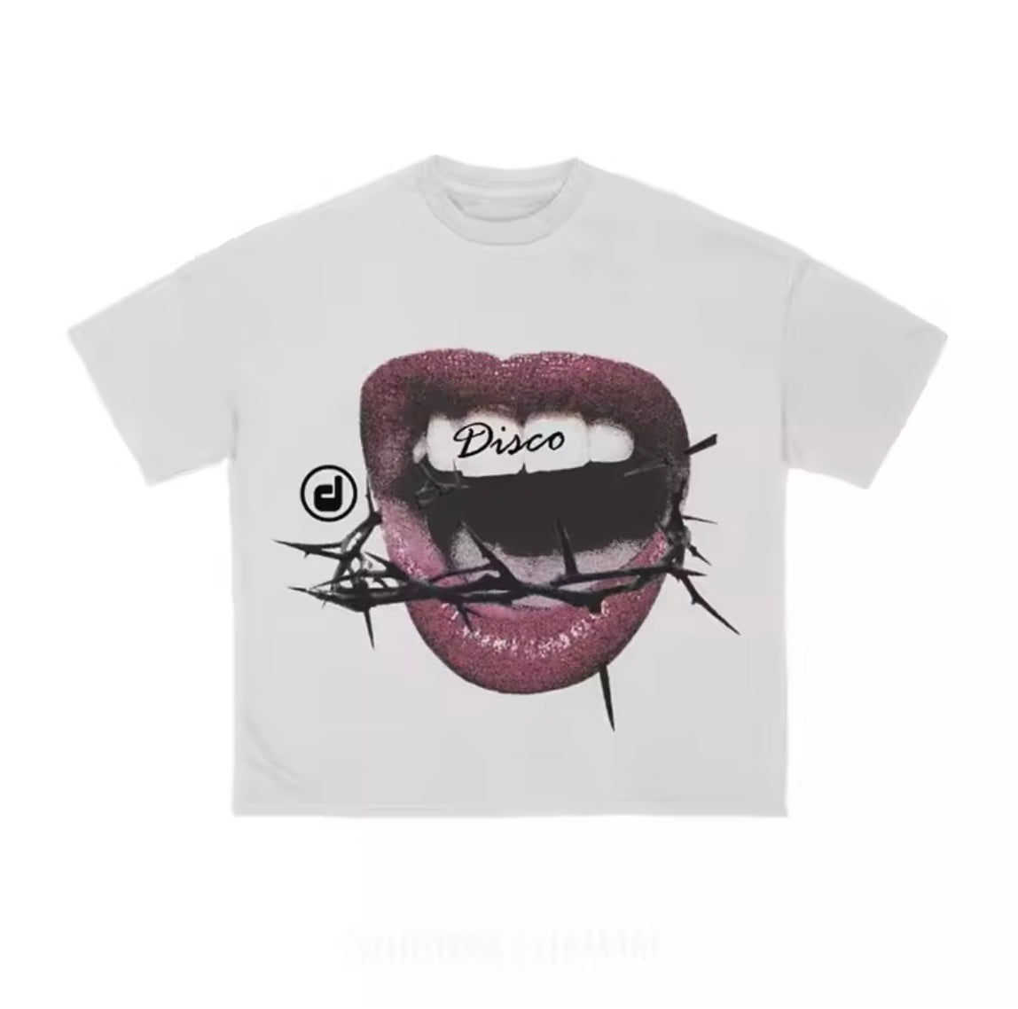 Edgy Disco Lips Graphic Tee