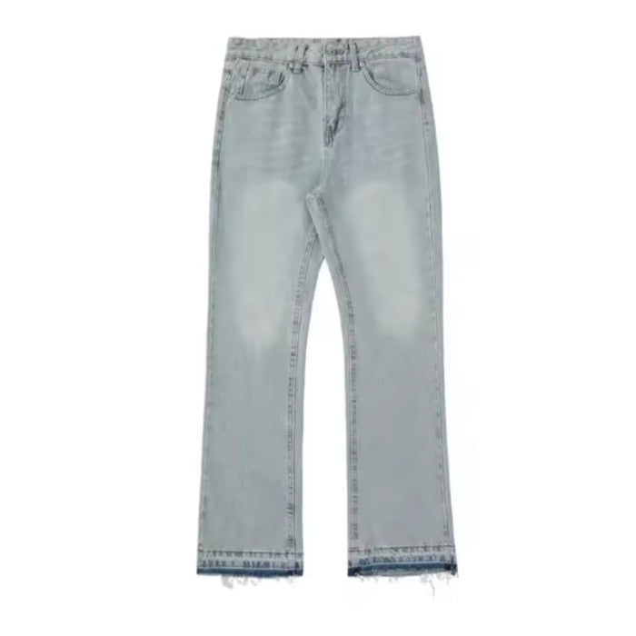 Minimalist Light Wash Flared Jeans