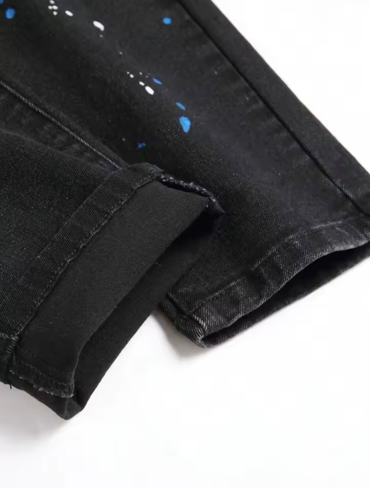 Men’s Distressed Black Slim Fit Jeans