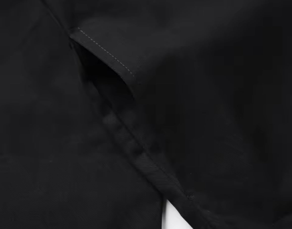 Minimalist Black Zip-Up Jacket