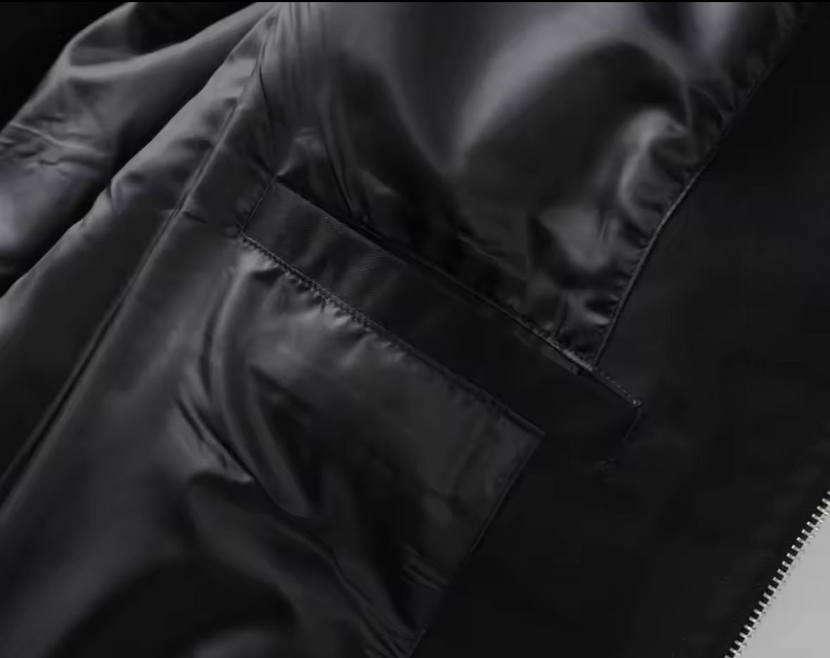 Minimalist Black Zip-Up Jacket