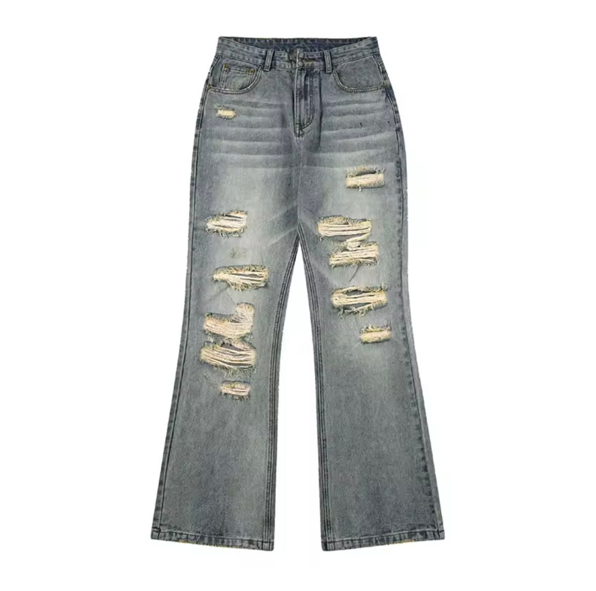 Distressed Flared Jeans