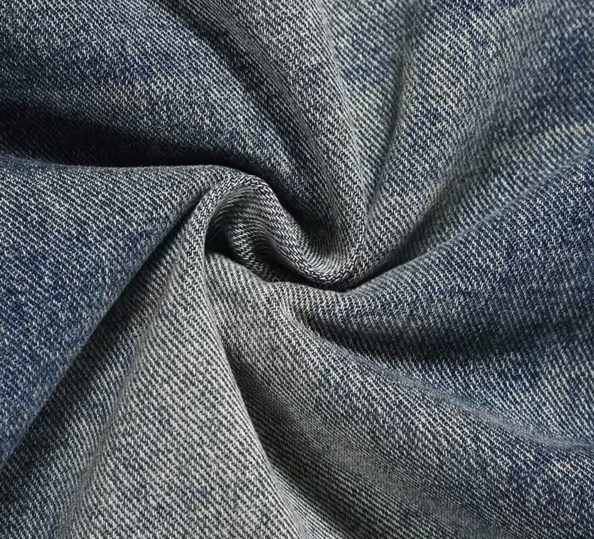 Washed Pattern Flared Jeans