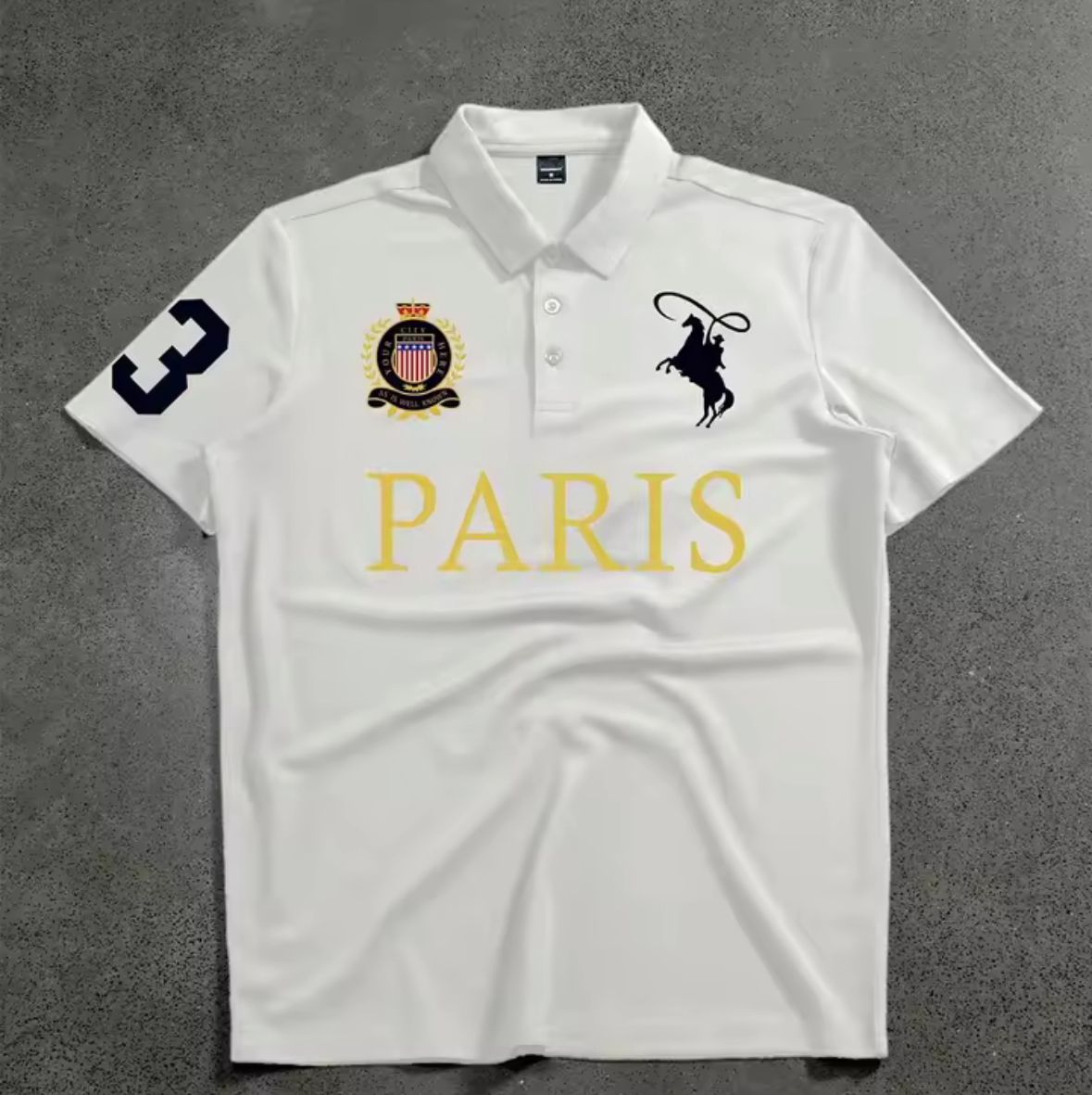 Men’s Paris Embroidered Polo Shirt