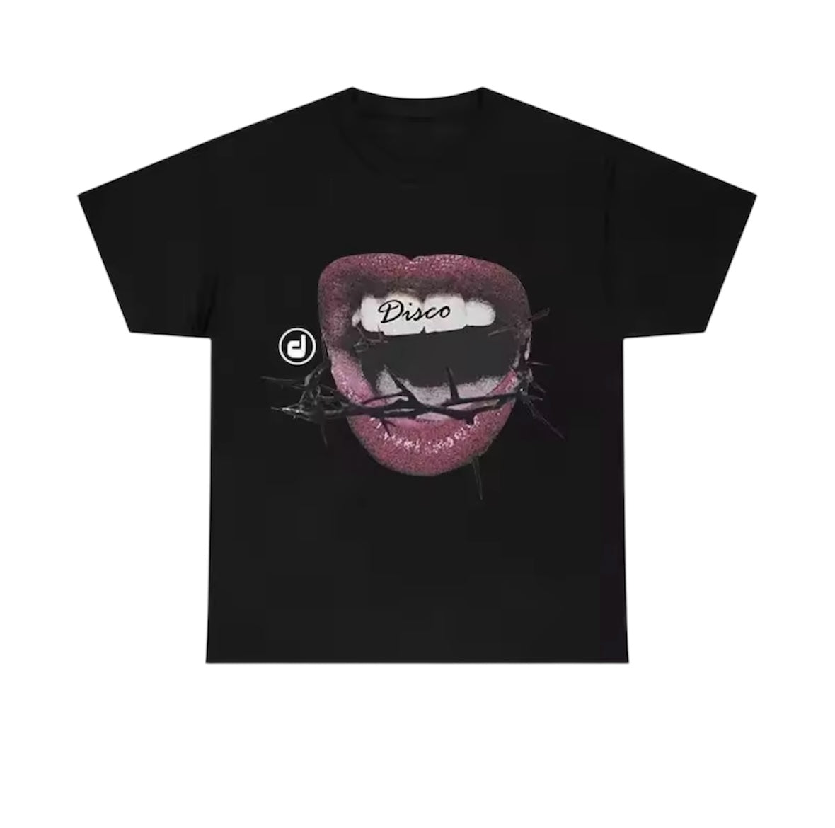 Edgy Disco Lips Graphic Tee