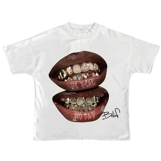“Be Real No Cap” Statement Graphic Tee