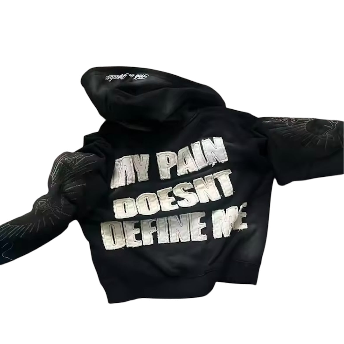 “Hell in Paradise” Embroidered Zip-Up Hoodie